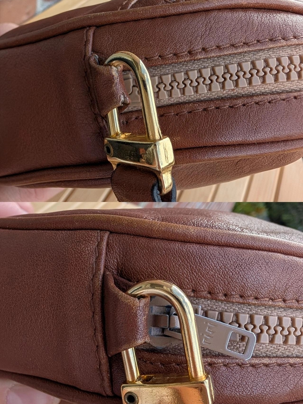 Vintage Celine Paris Brown Leather  Shoulder/ short Crossbody Bag Made in Italy - Picture 12 of 16